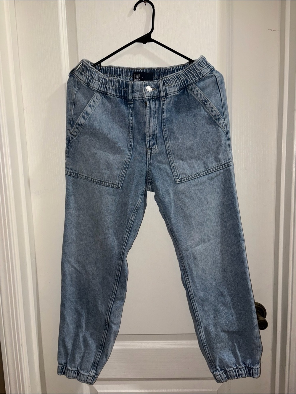 GAP Denim Jogger Jeans Women’s Small Blue Pull-On Tapered Jeans